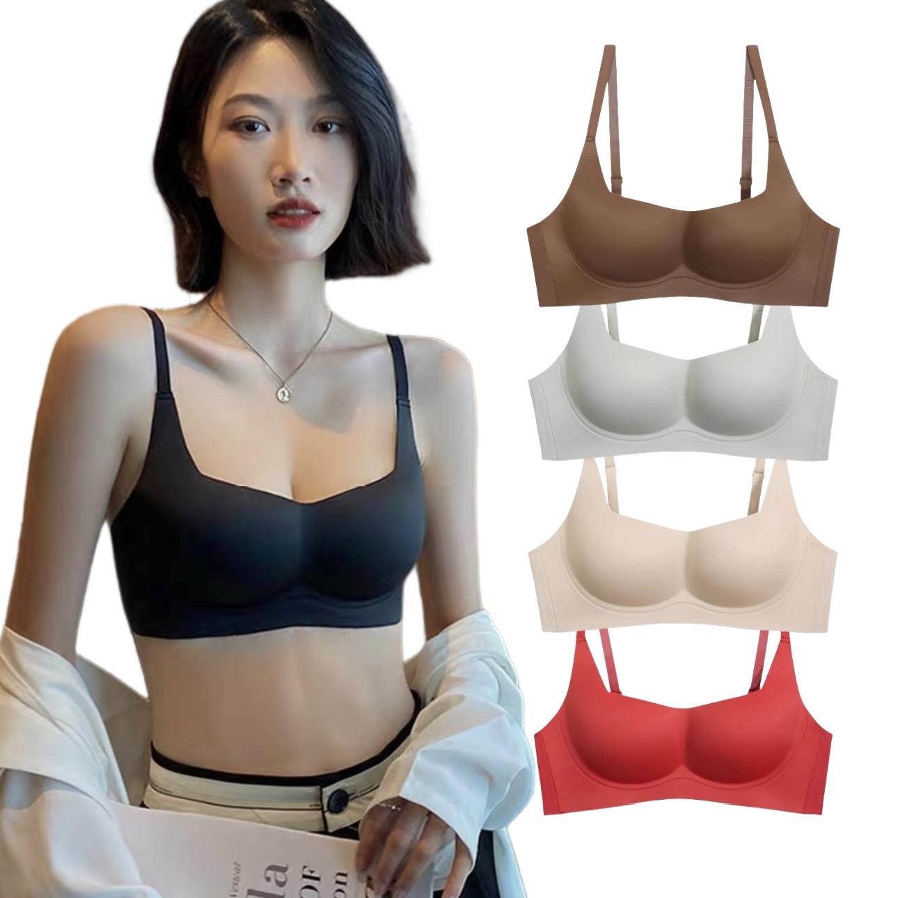 บราไร้โครงคอเหลี่ยม เสื้อชั้นในสีนู้ด ซัพพอร์ตแบบนุ่ม บราไร้โครง สายเดี่ยว ny090 Lady ผู้หญิง Clothing ยกทรง Women