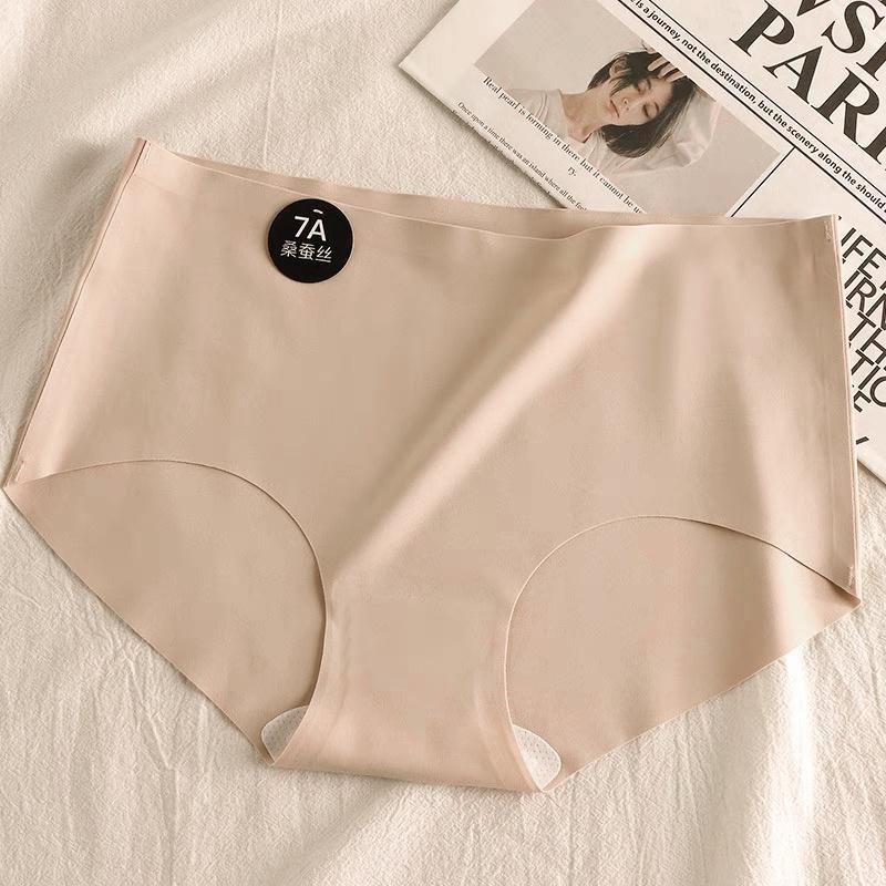 7A Mulberry Silk Modal ชุดชั้นในสตรีผ้าฝ้าย กลางเอวไม่มีรอยต่อ Breathable ญี่ปุ่นกางเกงสีทึบ nk118 Lady Women กางเกงใน Clothing