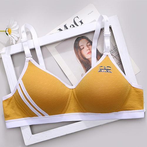 ผ้าฝ้าย 100% Bra No Trace High School Girls Bra บางส่วน Bra น่ารักขนาดเล็ก ny520 Clothing Women ผู้หญิง เสื้อผ้า