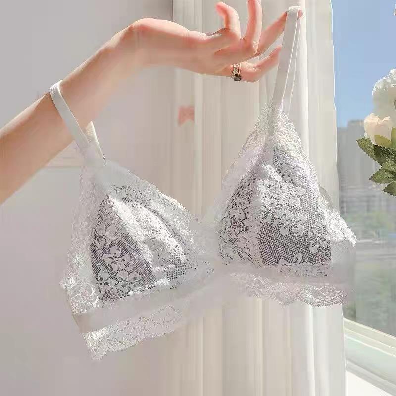 บางฤดูร้อนภาษาฝรั่งเศสคำ Lust ลูกไม้เซ็กซี่ไม่มีแหวนลวดสวยหญิงสาว Bra ny072 Women Clothing