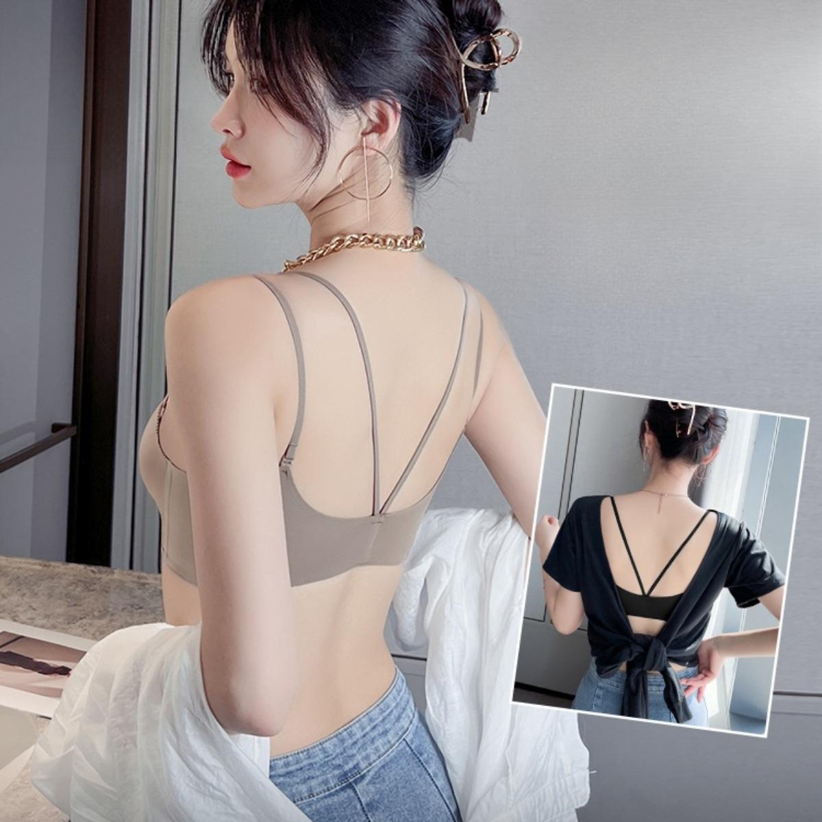 ชุดชั้นในติดกระดุมหน้าสำหรับผู้หญิงหน้าอกเล็ก ดันทรง หลังสวย บราสุดเซ็กซี่ สไตล์บาง Summer ny031 Lady เสื้อผ้า