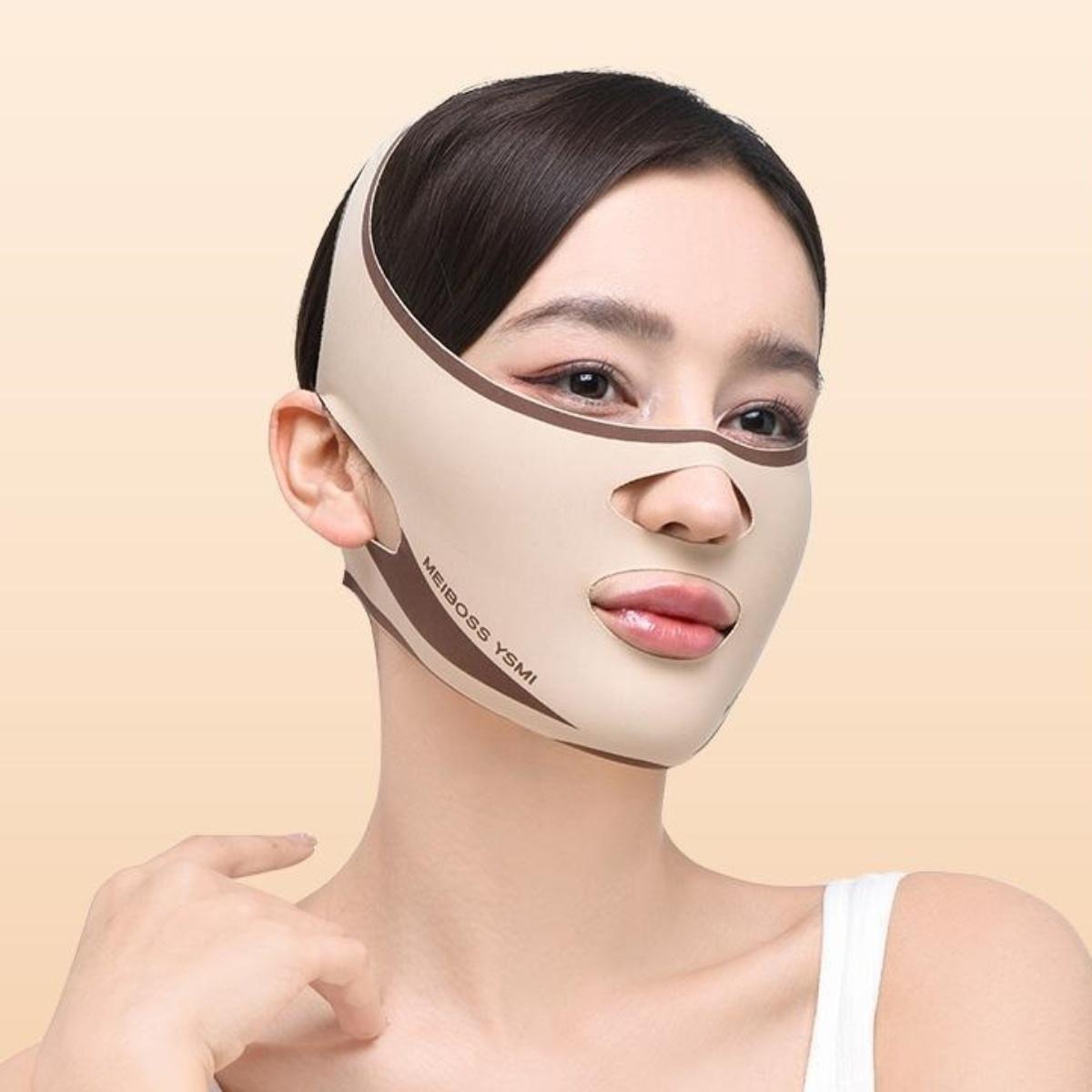 การยกกระชับใบหน้าและผ้าพันแผลสำหรับใบหน้า V เพื่อป้องกันความหย่อนคล้อย  V001