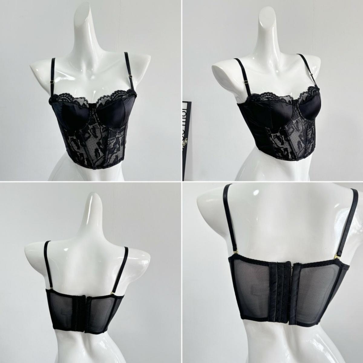 บราสายเดี่ยว บราก้างปลา เซ็กซี่ เสื้อเกาะอกมีบราลูกไม้ ny060 ผู้หญิง Clothing Women Lady Underwear กางเกงใน