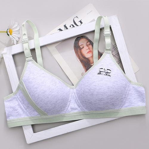 ผ้าฝ้าย 100% Bra No Trace High School Girls Bra บางส่วน Bra น่ารักขนาดเล็ก ny520 Clothing Women ผู้หญิง เสื้อผ้า