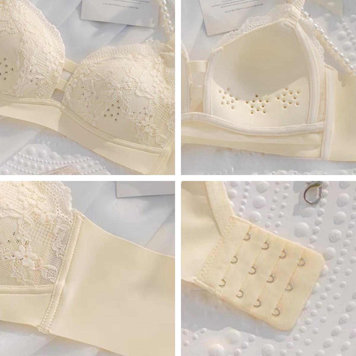 Hole Cup ชุดชั้นในระบายอากาศของผู้หญิงบางเฉียบไร้สายเซ็กซี่ลูกไม้ Bra  ny016 เสื้อผ้า Women Clothing บรา