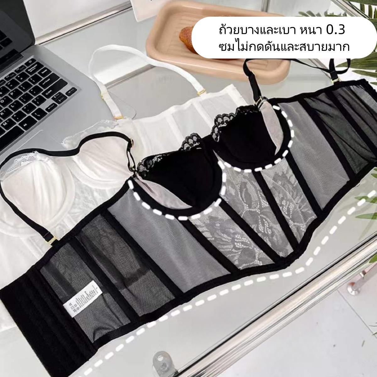 บราสายเดี่ยว บราก้างปลา เซ็กซี่ เสื้อเกาะอกมีบราลูกไม้ ny060 ผู้หญิง Clothing Women Lady Underwear กางเกงใน