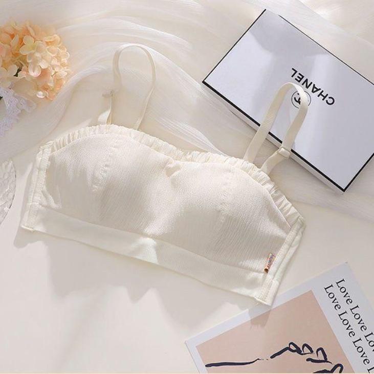 บราไร้โครงดันทรงกันลื่น girly ผ้าฝ้ายบางน่ารัก 0.5  ny074 Lady ผู้หญิง