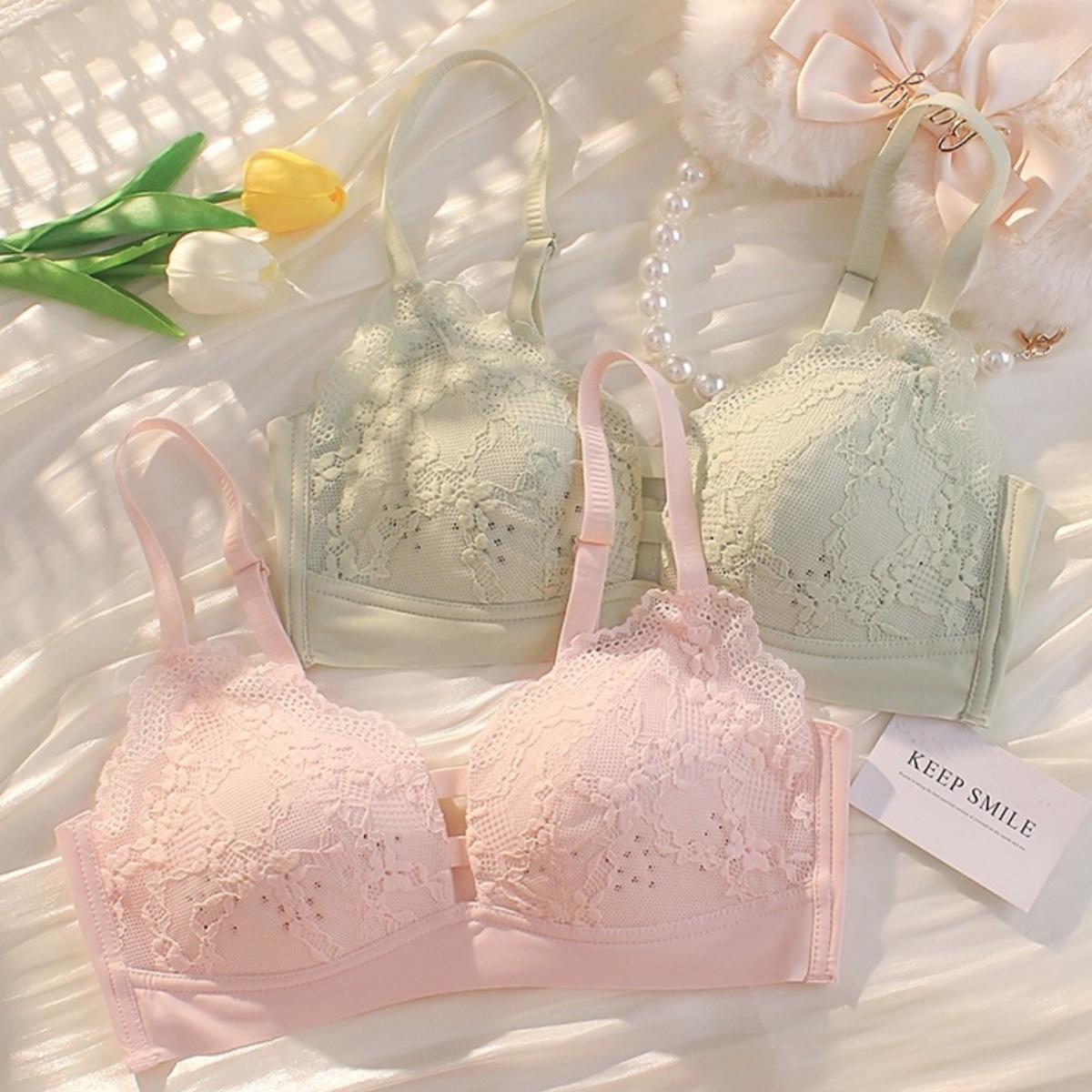 Hole Cup ชุดชั้นในระบายอากาศของผู้หญิงบางเฉียบไร้สายเซ็กซี่ลูกไม้ Bra  ny016 เสื้อผ้า Women Clothing บรา