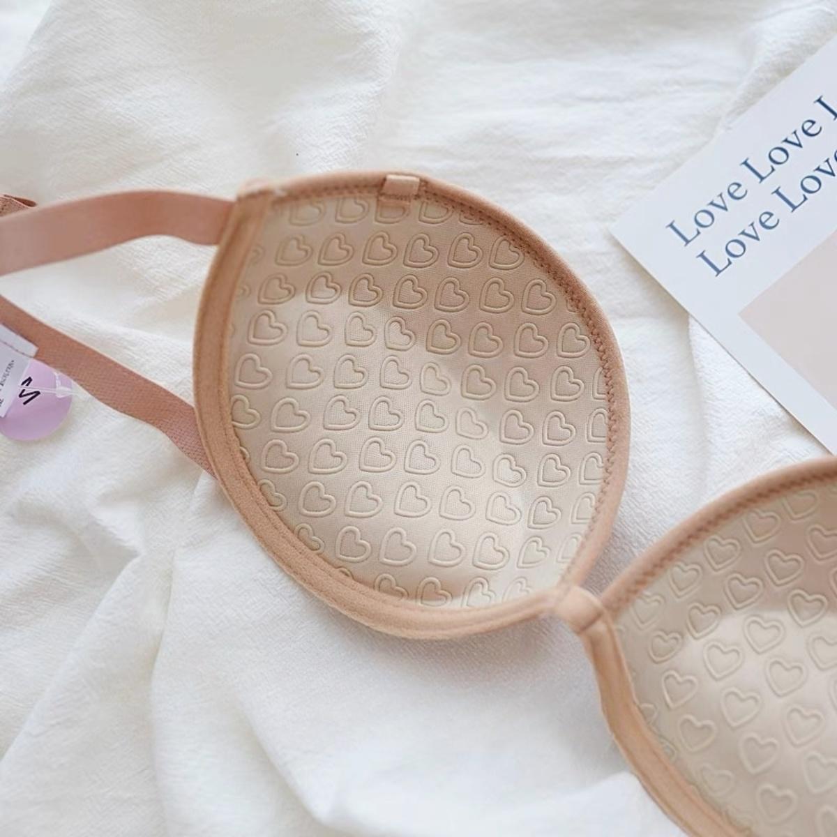 No wire bra ที่มองไม่เห็น push-up เต้านมเล็กไม่มีลวดหนาซิลิโคนรูปหัวใจกันลื่นสำหรับผู้หญิง ny108 เสื้อผ้า Clothing Women