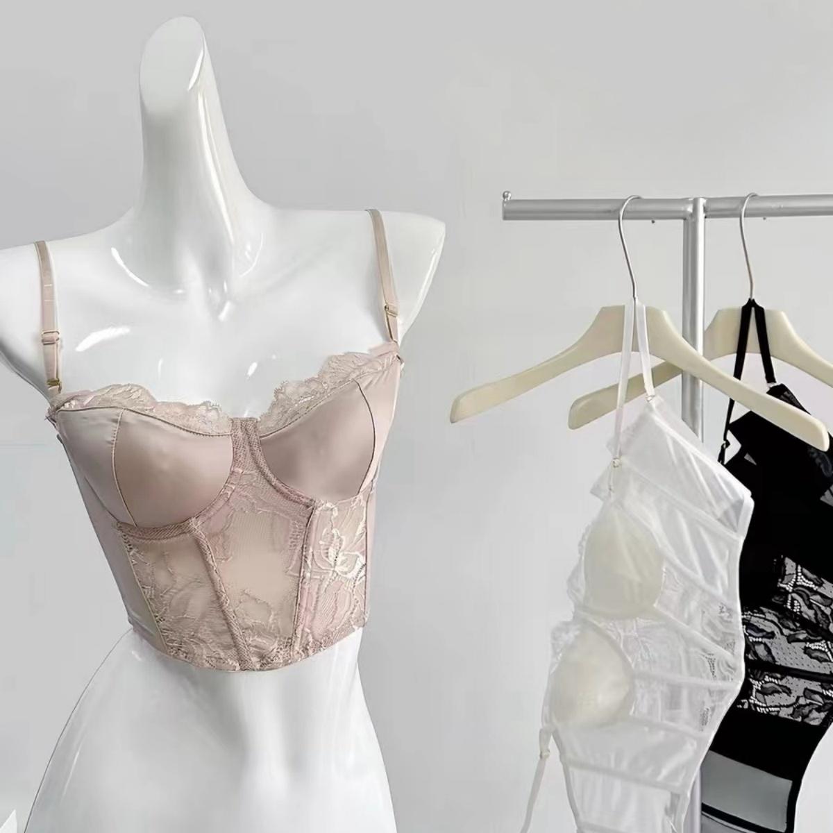 บราสายเดี่ยว บราก้างปลา เซ็กซี่ เสื้อเกาะอกมีบราลูกไม้ ny060 ผู้หญิง Clothing Women Lady Underwear กางเกงใน