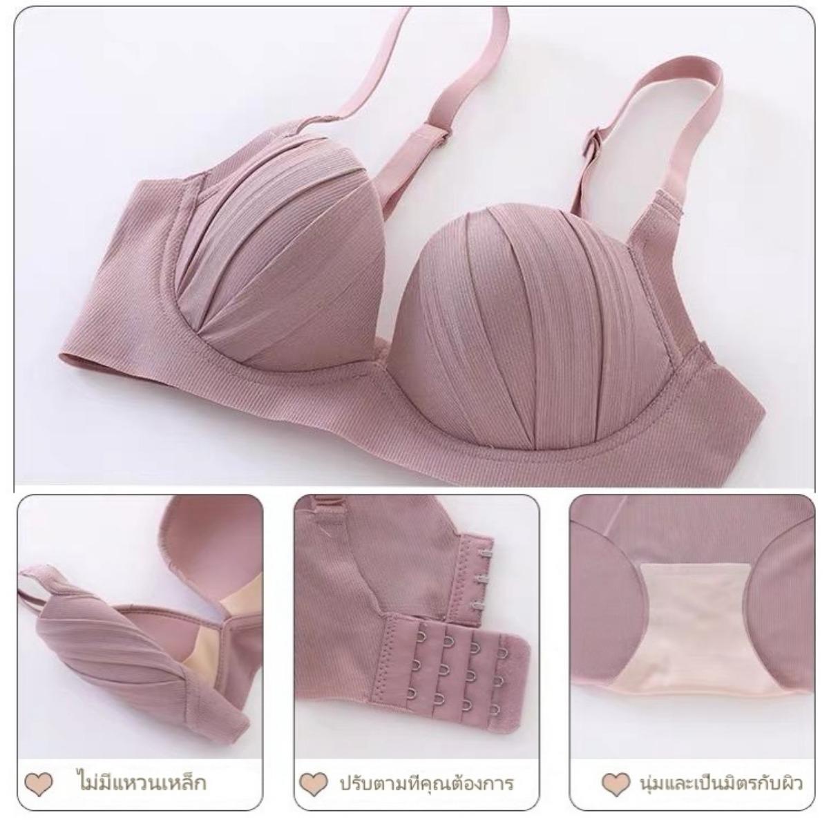 ชุดชั้นในไม่มีชุดชั้นในร่องรอยไม่มีชุดชั้นในวงกลมเหล็ก ny067 เสื้อผ้า Lady Clothing ผู้หญิง Women บรา