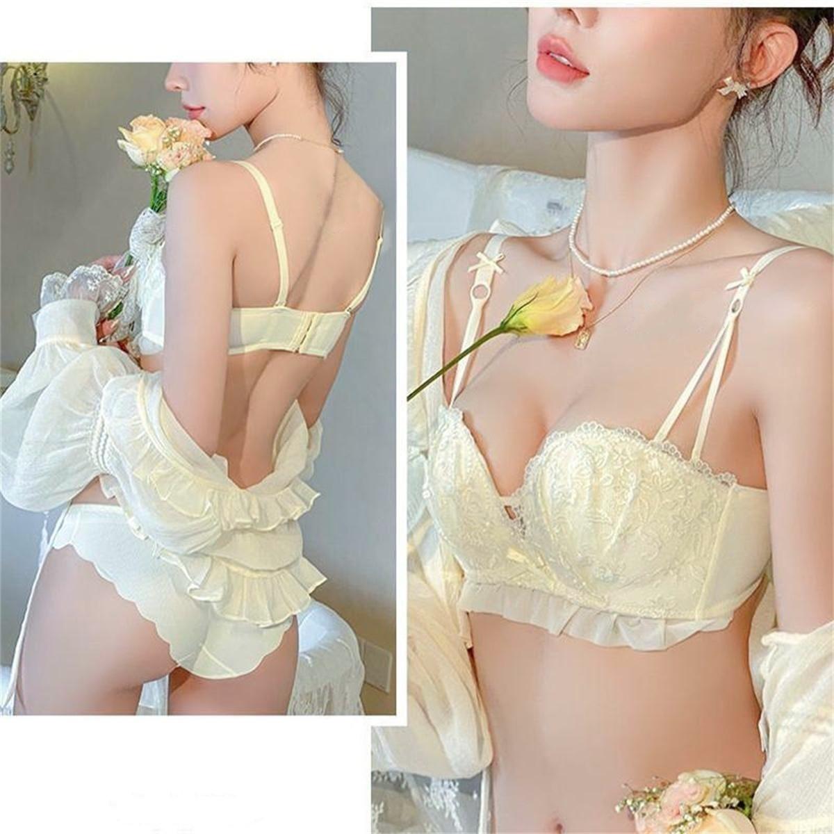 บราดันทรงสุดเซ็กซี่ เสื้อชั้นในฟองน้ำ บราไร้โครง ยกทรงสำหรับหน้าอกใหญ่ ny017 Women ผู้หญิง Lady Clothing ลูกไม้
