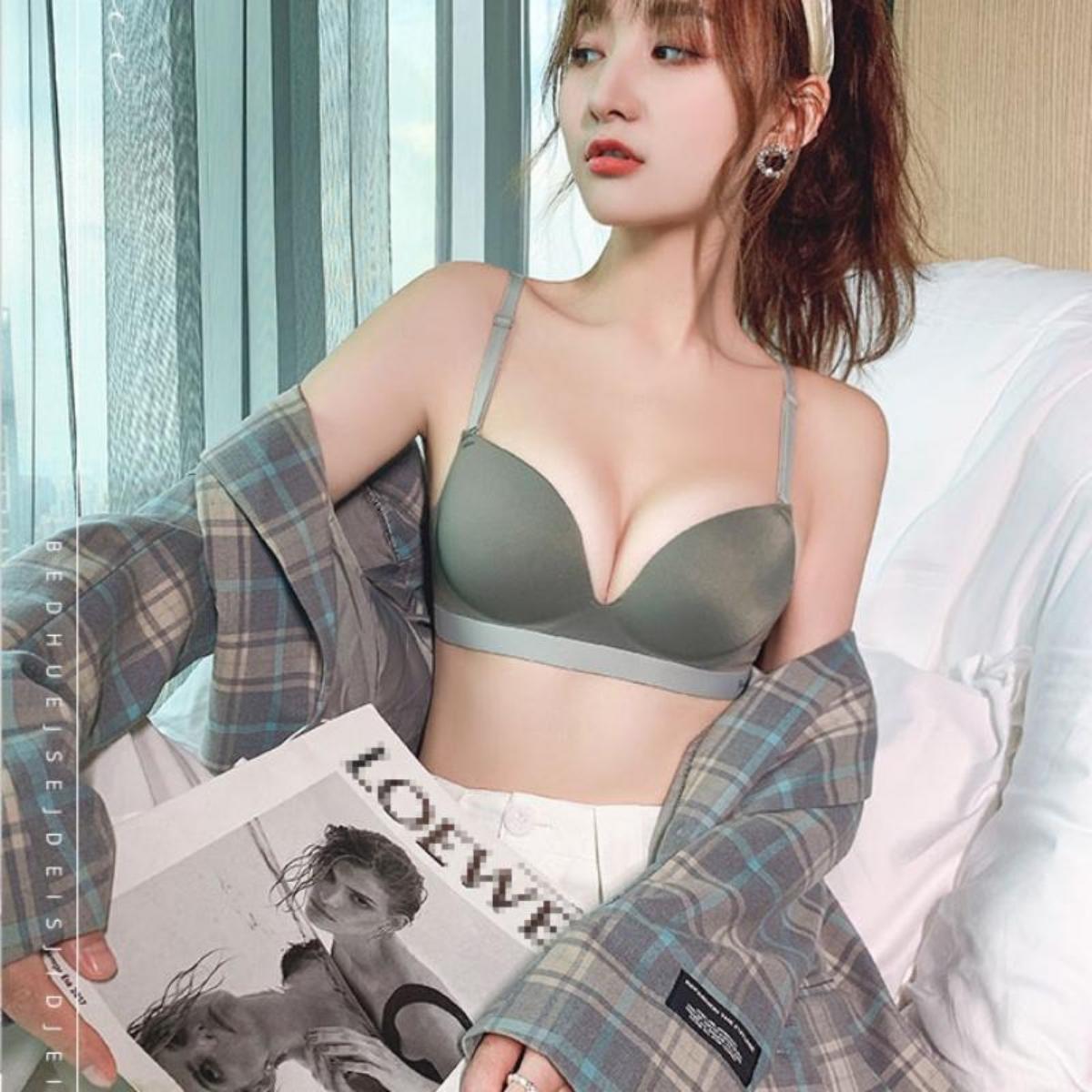 บราผู้หญิงทำจากผ้าฝ้ายแท้ บราเซ็กซี่ เหมาะสำหรับสาวอวบ บราไร้โครงผู้หญิง da013 Clothing Women Lady เสื้อผ้า