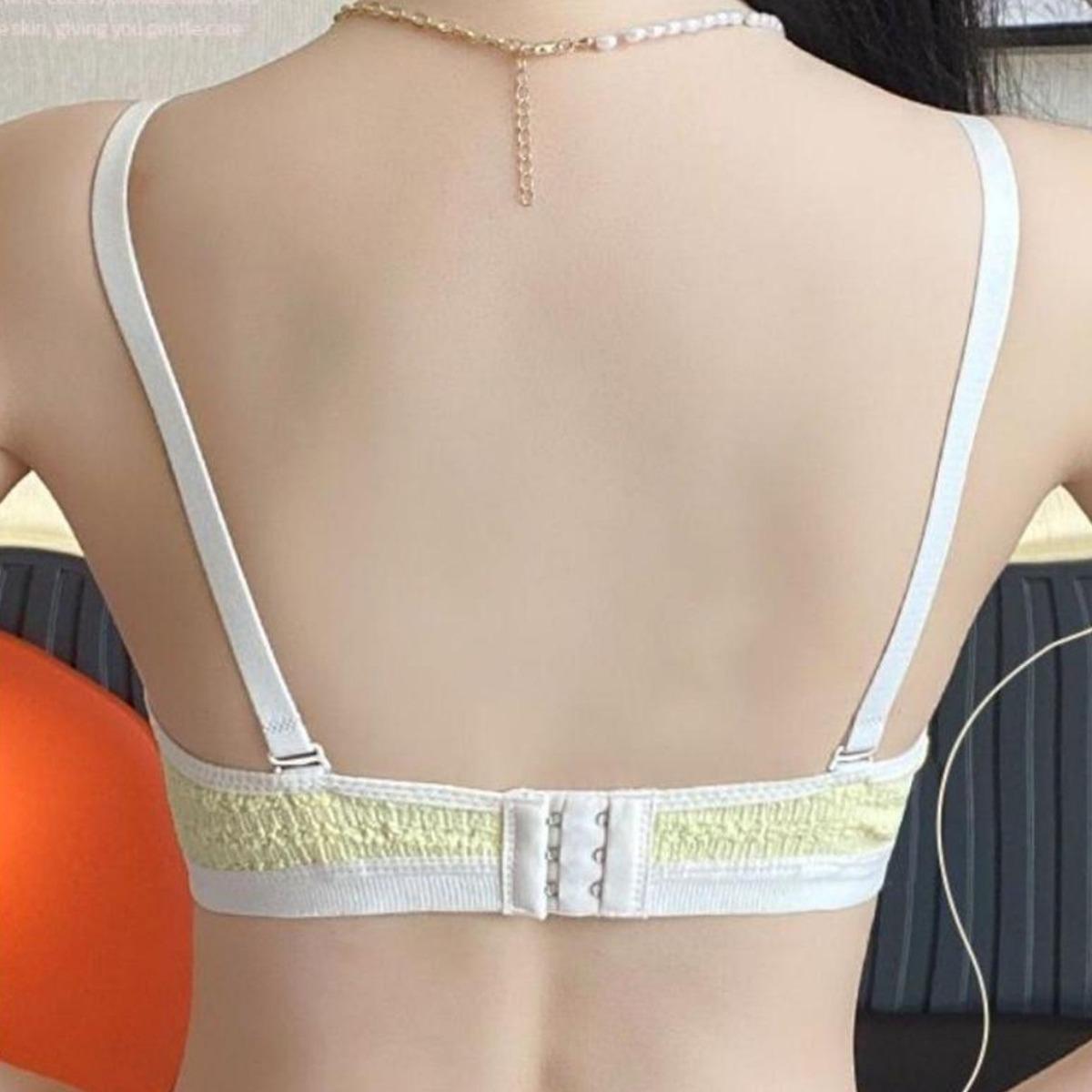 เสื้อชั้นในผ้าฝ้าย 100% ฟองน้ำในตัวชุดชั้นในนุ่มสบายBra ที่ไม่มีสายหนัง ny039 ผู้หญิง Women Clothing Lady