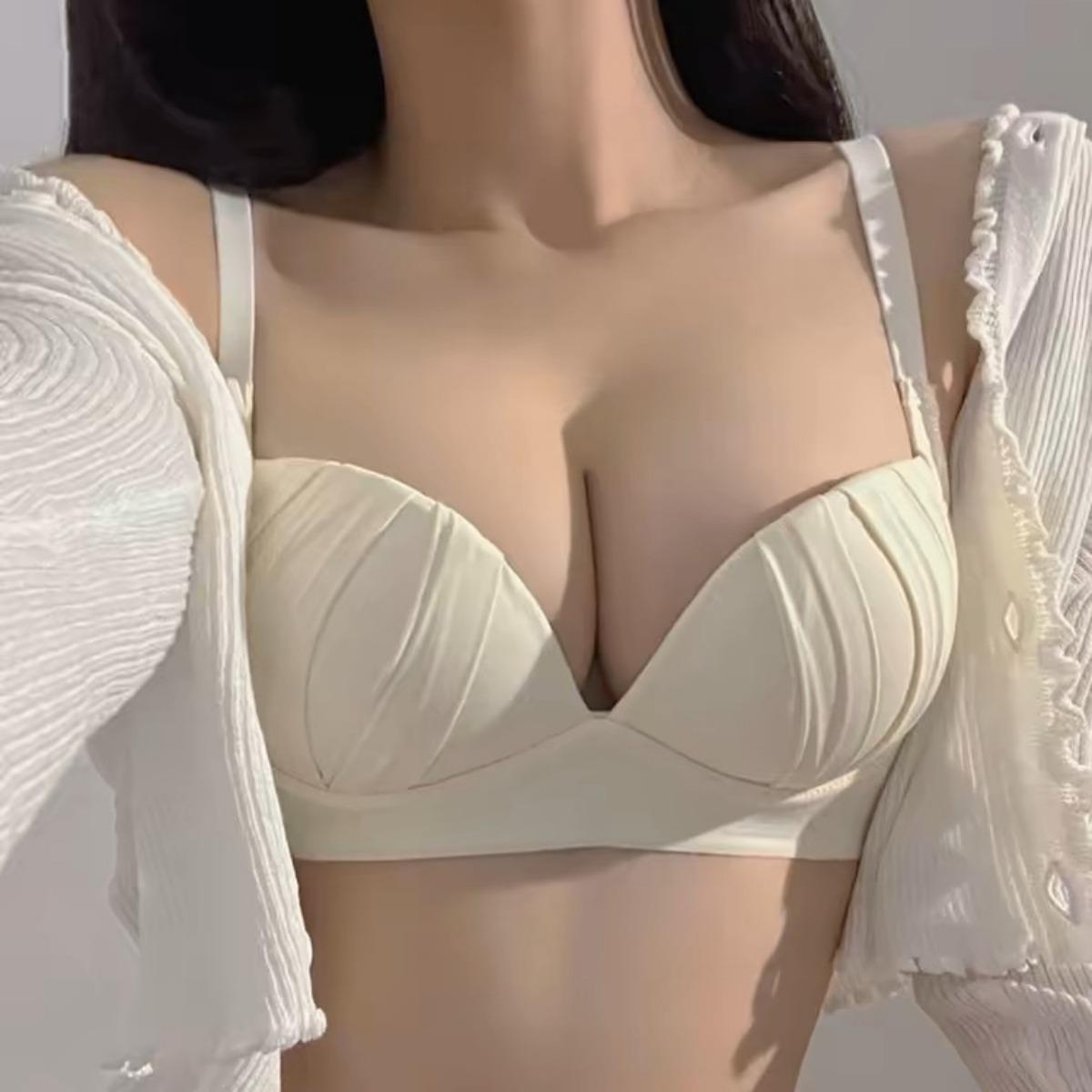 ชุดชั้นในไม่มีชุดชั้นในร่องรอยไม่มีชุดชั้นในวงกลมเหล็ก ny067 เสื้อผ้า Lady Clothing ผู้หญิง Women บรา