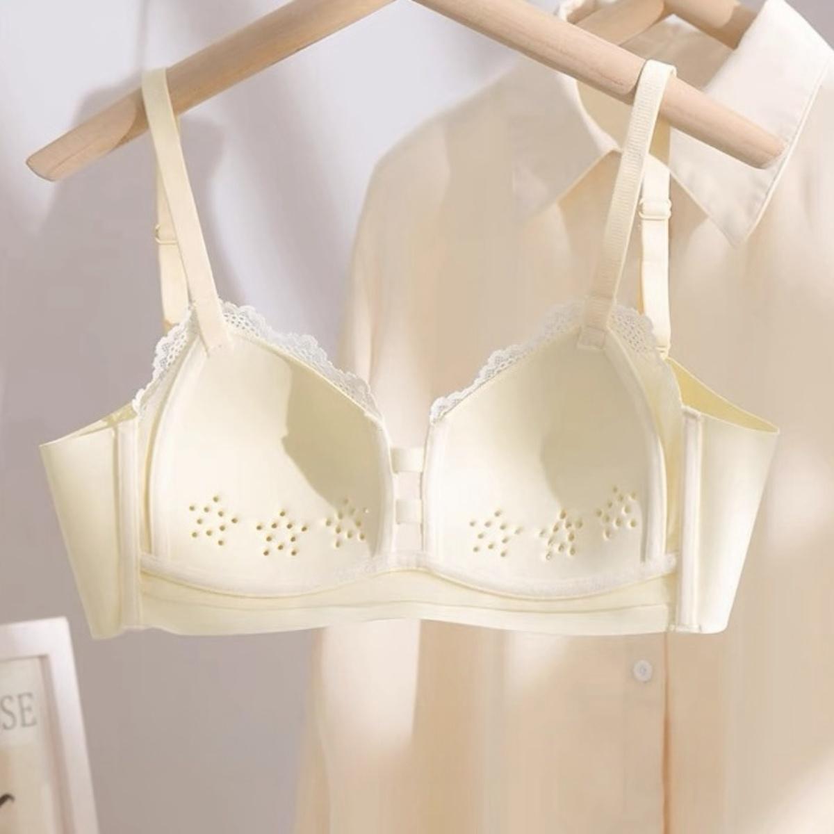 Hole Cup ชุดชั้นในระบายอากาศของผู้หญิงบางเฉียบไร้สายเซ็กซี่ลูกไม้ Bra  ny016 เสื้อผ้า Women Clothing บรา