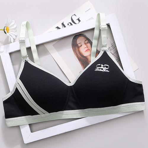 ผ้าฝ้าย 100% Bra No Trace High School Girls Bra บางส่วน Bra น่ารักขนาดเล็ก ny520 Clothing Women ผู้หญิง เสื้อผ้า