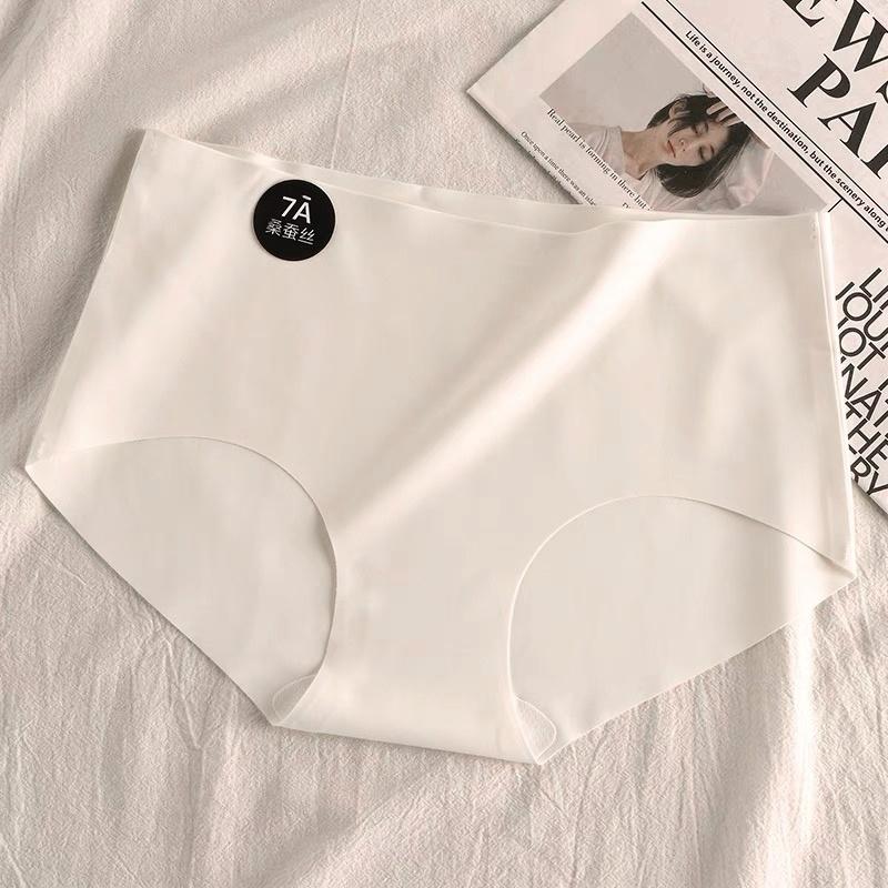 7A Mulberry Silk Modal ชุดชั้นในสตรีผ้าฝ้าย  กลางเอวไม่มีรอยต่อ Breathable ญี่ปุ่นกางเกงสีทึบ  nk118 Lady Women กางเกงใน Clothing