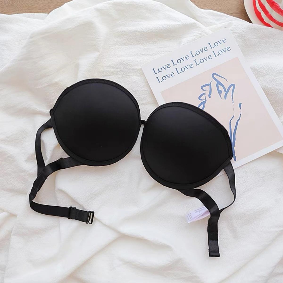 No wire bra ที่มองไม่เห็น push-up เต้านมเล็กไม่มีลวดหนาซิลิโคนรูปหัวใจกันลื่นสำหรับผู้หญิง ny108 เสื้อผ้า Clothing Women