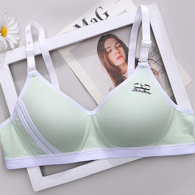ผ้าฝ้าย 100% Bra No Trace High School Girls Bra บางส่วน Bra น่ารักขนาดเล็ก ny520 Clothing Women ผู้หญิง เสื้อผ้า