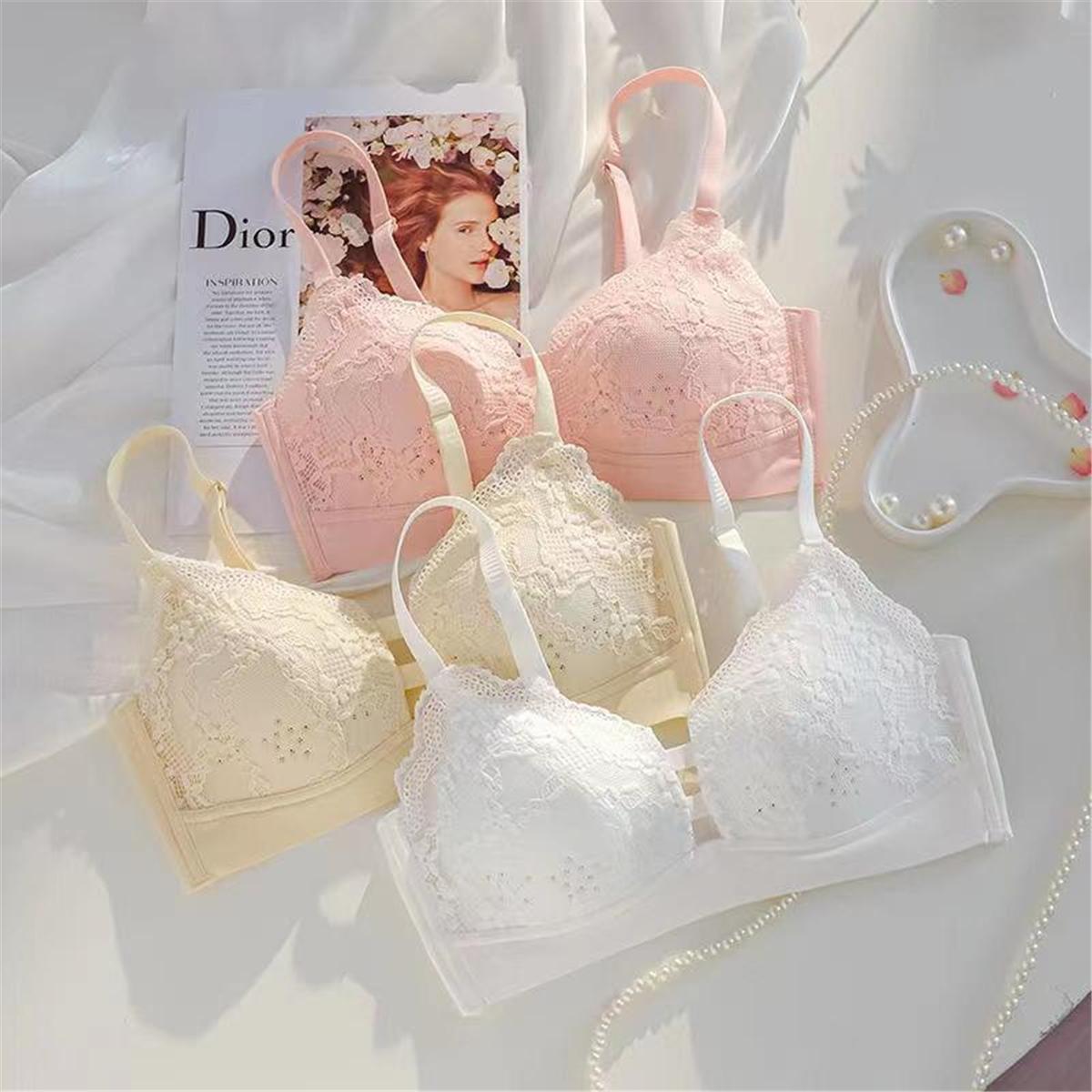Hole Cup ชุดชั้นในระบายอากาศของผู้หญิงบางเฉียบไร้สายเซ็กซี่ลูกไม้ Bra  ny016 เสื้อผ้า Women Clothing บรา